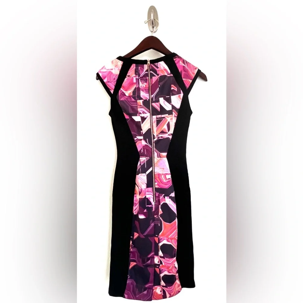 TED BAKER LONDON $325 Jasmaii Geometric Print Midi Dress Sz. 0/US Sz. 2 BNWOT - Picture 4 of 10